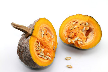 Pumpkin on white background.