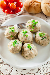 Homemade bavarian bread dumplings