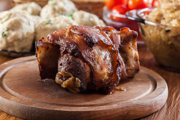 Homemade baked pork knuckle