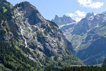 Obraz premium Glaciers over Engelberg on Switzerland