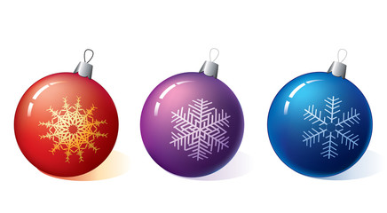 Three Christmas balls