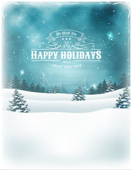 Christmas Holidays Landscape Background © benchart