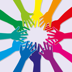 main - ensemble - groupe - union - équipe - entreprise - travail d’équipe - sport - partenariat