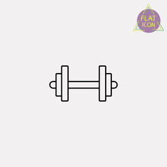dumbbell line icon