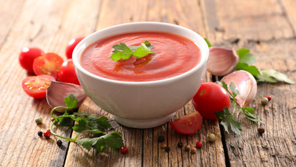 bowl of tomato sauce or soup