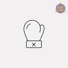 boxing glove line icon