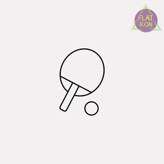 table tennis, ping-pong line icon