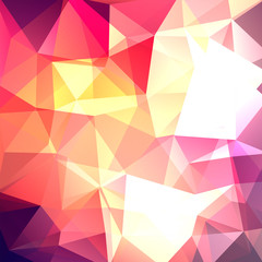 Obraz premium Geometric pattern, polygon triangles vector background in yellow, orange tones. Illustration pattern