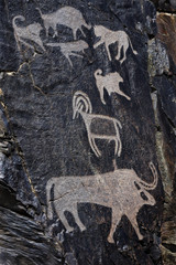 Palaeolithic petroglyphs in the famous Sarmish Gorge