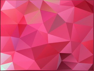 Pink polygonal illustration, which consist of triangles. Geometric background in Origami style with gradient. Triangular design