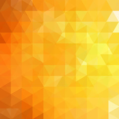 Abstract vector background with yellow, orange triangles. Geometric vector illustration. Creative design template.