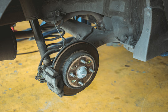 Car Disc Brake Without Wheels