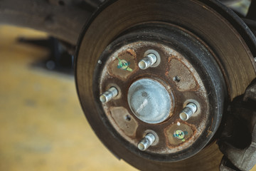 Car disc brake without wheels