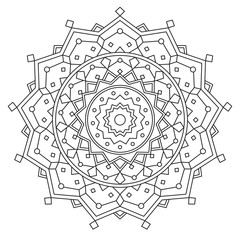 Obraz premium Christmas Mandala Shape for Coloring. 