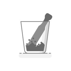 Scientific Glass Mortar -  Laboratory glassware icon 11 -  Flat design concept. Vector illustration.