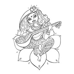 Hindu Goddess Saraswati.