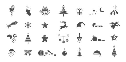 Weihnachten Advent Icons Set - 183355422