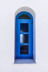 The blue window of the modern Greek Church