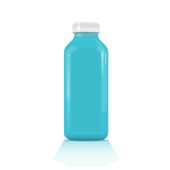 Plastic bottle for beverages or medicine. Plastic cup mockup