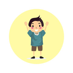 The Boy character design illustration vector