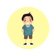 The Boy character design illustration vector