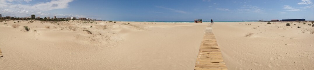 Wide beach of Port de Sagunt