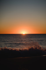 Sunset from the beach in Portugal