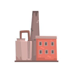Industrial building factory or plant vector illustration