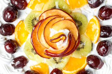 Cake decorated with orange