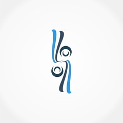 Obraz premium abstract human gymnastic logo