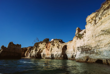 Fototapeta na wymiar Cliffs and Caves in Portugal