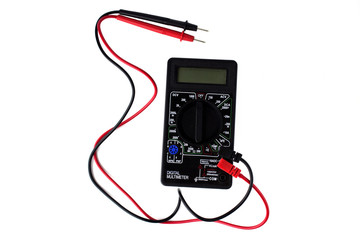 Digital multimeter isolate on white
