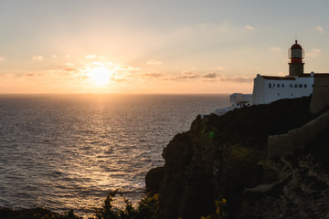 Fototapeta na wymiar Sunset from the Cliffs in Portugal