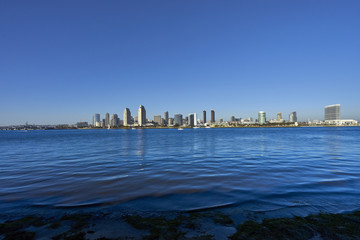 San Diego Skyline at dusk and during the golden hour