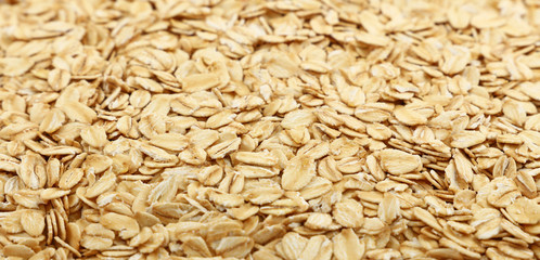 Porridge oat grits close up background