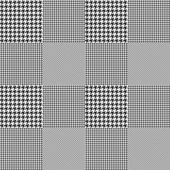 Prince of Wales check pattern. Seamless glen plaid vector print.  - obrazy, fototapety, plakaty