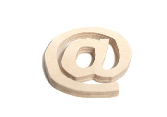 Wooden email sign