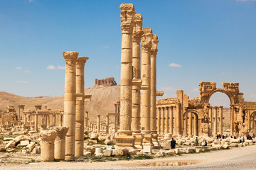 The ancient ruins of Palmyra, Syria - obrazy, fototapety, plakaty