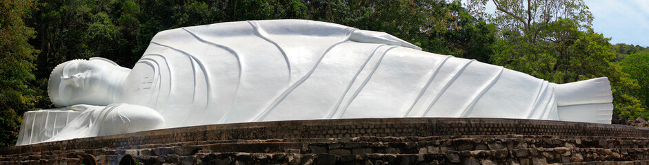 Reclining Buddha in the Mountain Ta Cu Nature Reserve in Vietnam