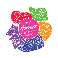 flower vector logo