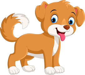 Fototapeta na wymiar Cute little dog cartoon