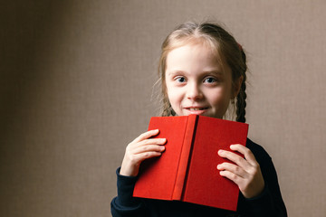 cute little with book