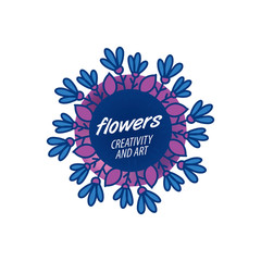 flower vector logo