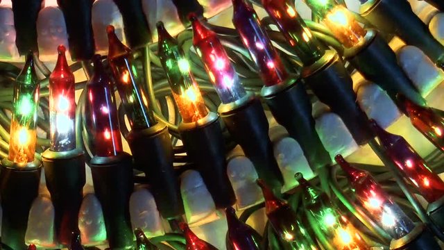 The video shows New Year's garlands