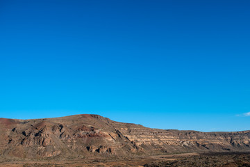 mountain landscape with clear blue sky background