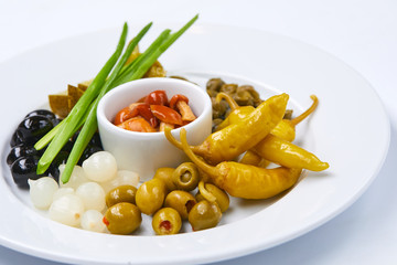appetizer on the white background