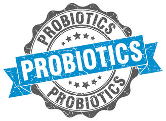 Obraz premium probiotics stamp. sign. seal