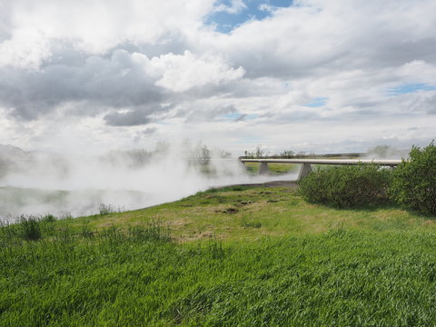 Deildartunguhver - Einheit hei&szlig;er Quellen im Reykholtsdalur
