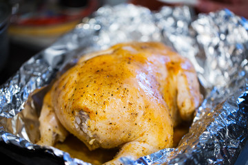 Whole roast chicken