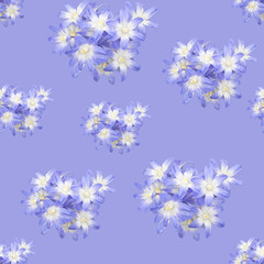 spring flowers seamless background pattern